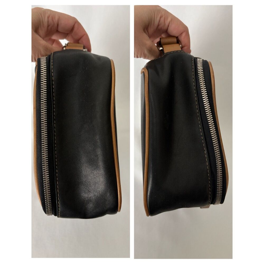 COACH Vintage Leather Toiletry Bag Costmetic Pouch Black - Picture 8 of 14